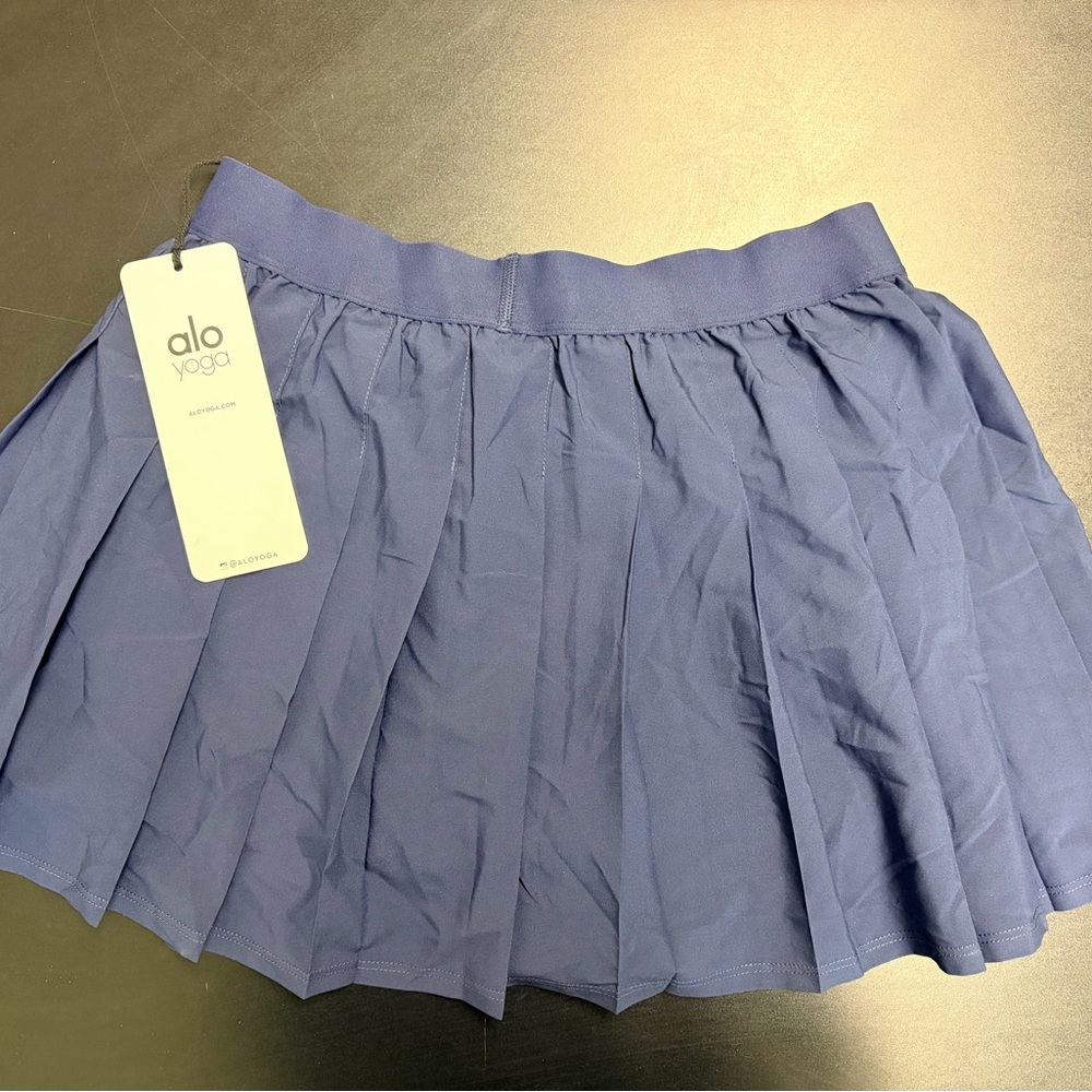 ALO Yoga Varsity Tennis Skirt in Navy - Picture 5 of 6